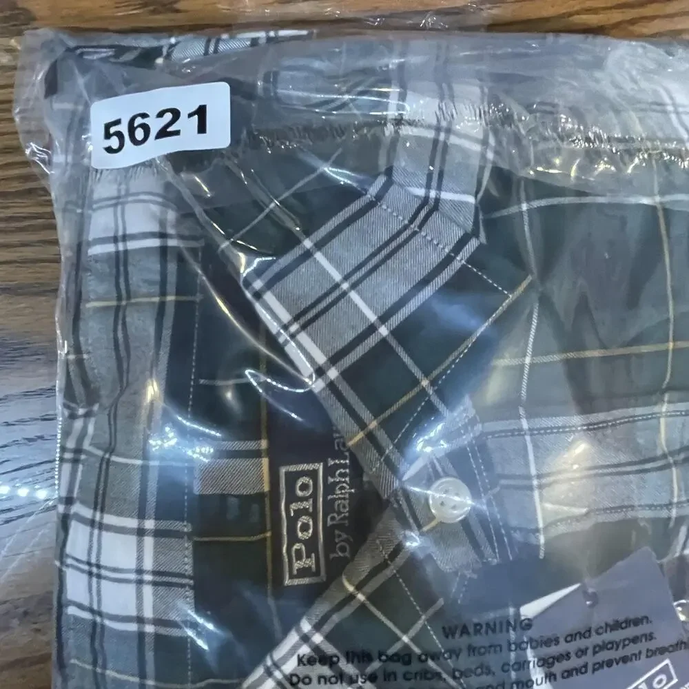 Polo Ralph Lauren Shirt Mens 3XB Green Plaid Big & Tall Long Sleeve Button Down - Picture 12 of 12
